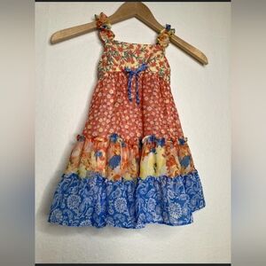 Jona Mitchell  sleeveless floral tiered dress ruffles for girls size 8